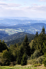 view to the valley in National Park Krkonose