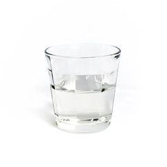 Water glass isolated on white