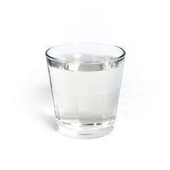 Water glass isolated on white