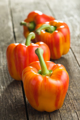 Double color bell pepper.