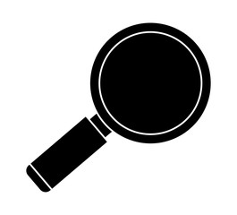 magnifying glass icon over white background, vector illustration