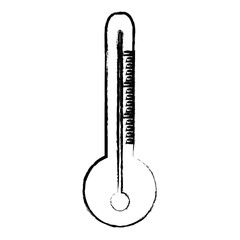 sketch of thermometer icon over white background, vector illustration