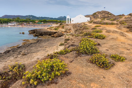 Beautiful Greek orthodox church in Agios Nikolaos, Zakynthos, Greece