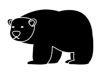 polar bear icon over white background, vector illustration
