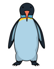 Cute penguin icon over white background, colorful design. vector illustration