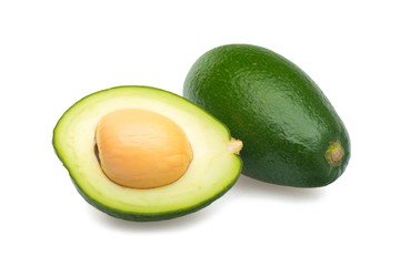 Avocado whole and slice with seed