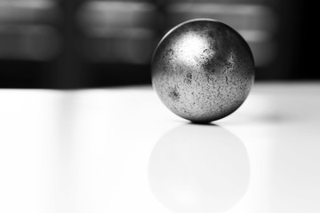 A metal ball.