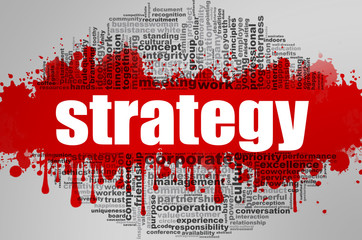 Fototapeta premium Strategy word cloud