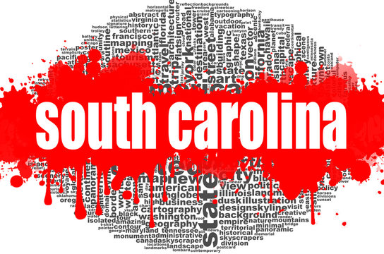 South Carolina word cloud design