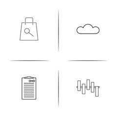 Web And Text simple linear icon set.Simple outline icons