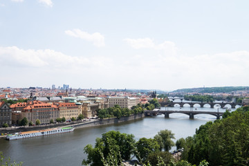 Fototapeta na wymiar High view of Prague, Czech Republic