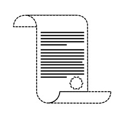 contract document icon over white background, vector illustration