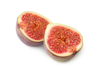 Ripe fig isolated on white background