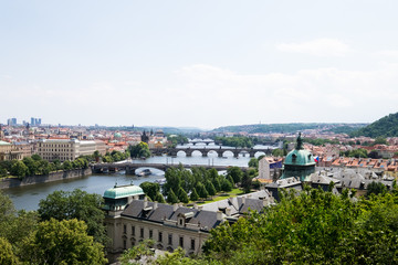 Fototapeta na wymiar High view of Prague, Czech Republic