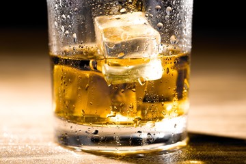 Glass of Whiskey and Ice