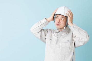 現場作業員　ブルーバックイメージ