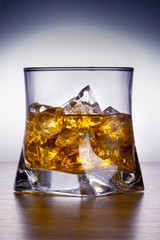 Glass of Whiskey and Ice