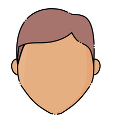 avatar man face icon over white background, colorful design. vector illustration