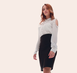 Fototapeta premium Portrait of young business woman in the office.