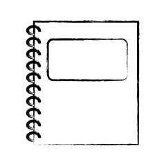 sketch of notebook icon over white background, vector illustration