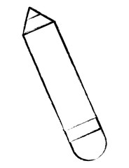 sketch of pencil icon over white background, vector illustration