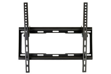 Black bracket for TV on a white background isolation