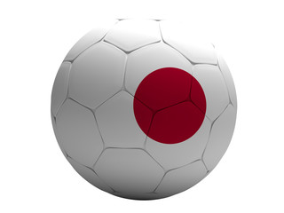 Japan soccer football ball 3d rendering