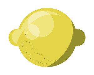 lemon fruit icon over white background, colorful design.  vector illustration