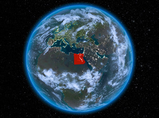 Egypt at night on Earth