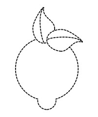 lemon fruit icon over white background, vector illustration