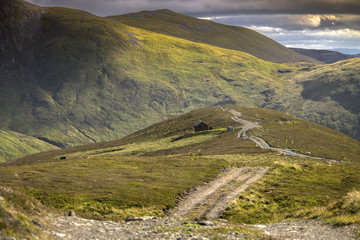 Scottish mountain landscape. Royal Deeside near Braemar, Aberdeenshire, Scotland, United Kingdom. September 2017