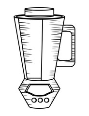 sketch of blender icon over white background, vector illustration