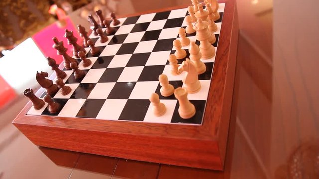 chess playing desk