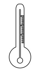 thermometer icon over white background, vector illustration