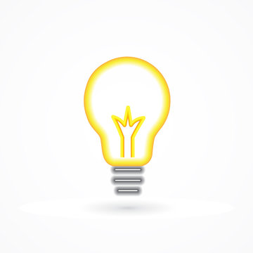 Light bulb icon logo vector