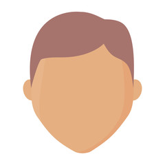 avatar man face icon over white background, colorful design. vector illustration