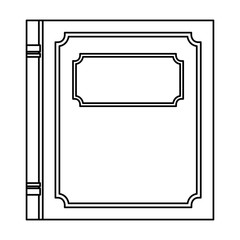 academic book icon over white background, vector illustration