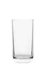 Empty glass isolated on white background.