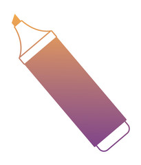 highlighter pen icon over white background, colorful design. vector illustration