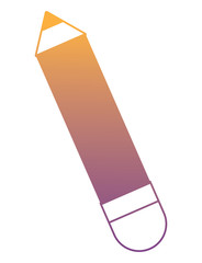 pencil icon over white background, colorful design. vector illustration