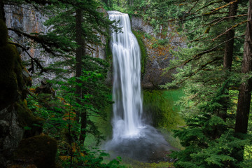Fototapeta na wymiar Waterfall Through The Forest