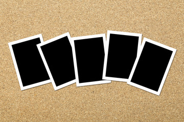 Blank photos on Corkboard