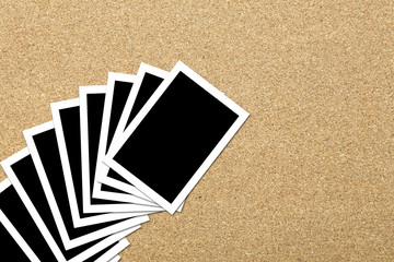 Blank photos on Corkboard