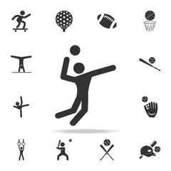 Volleyball player icon. Detailed set of athletes and accessories icons. Premium quality graphic design. One of the collection icons for websites, web design, mobile app