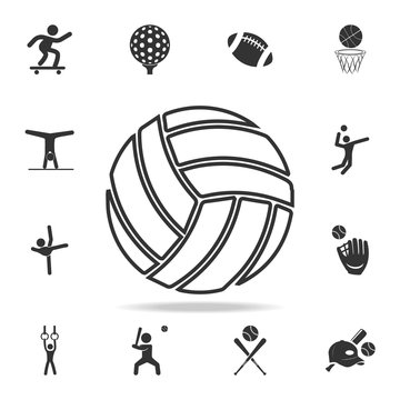 volleyball ball icon. Detailed set of athletes and accessories icons. Premium quality graphic design. One of the collection icons for websites, web design, mobile app