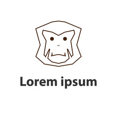 Monkey Head Logo Template Vector
