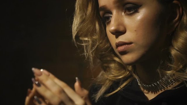 Girl is thinking about her life