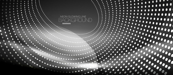 Neon smooth wave digital abstract background