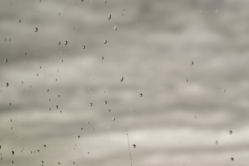 Rain drops on window