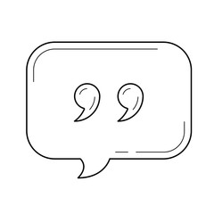 Speech bubble vector line icon isolated on white background
